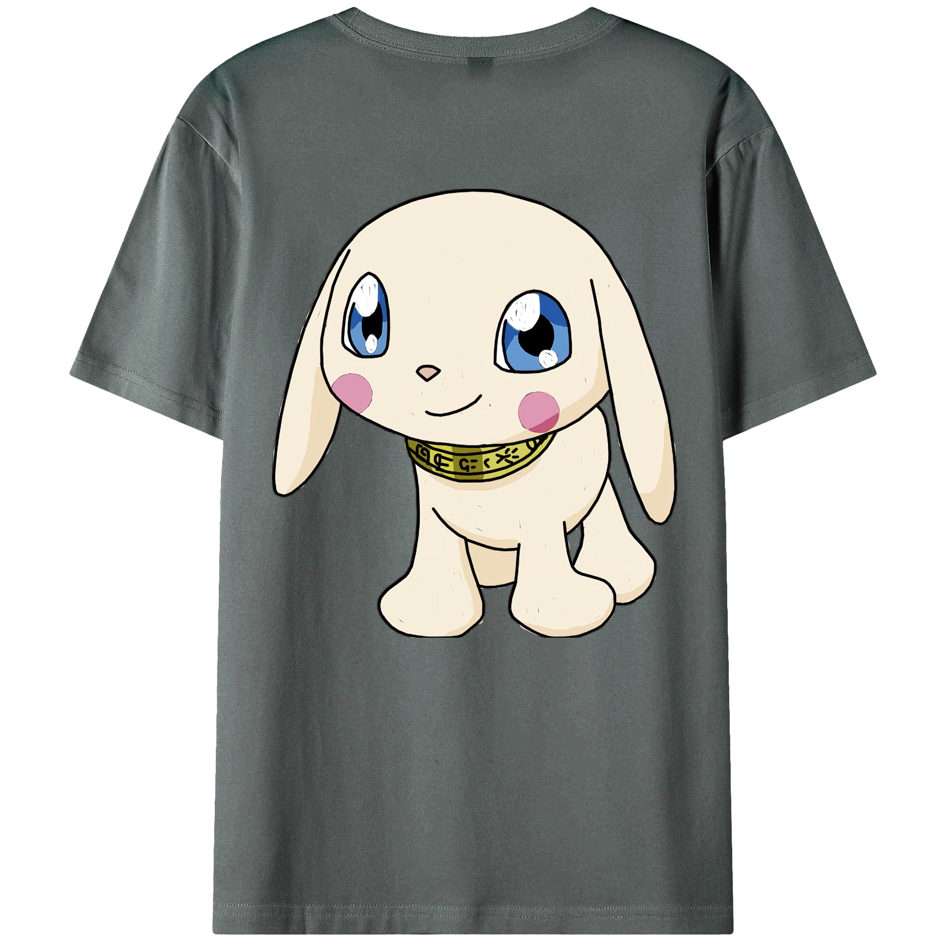 （画像用） Digimon デジタルモンスター/デジモン 綿100％ メンズ半袖Tシャツ（バックプリント） 通気性